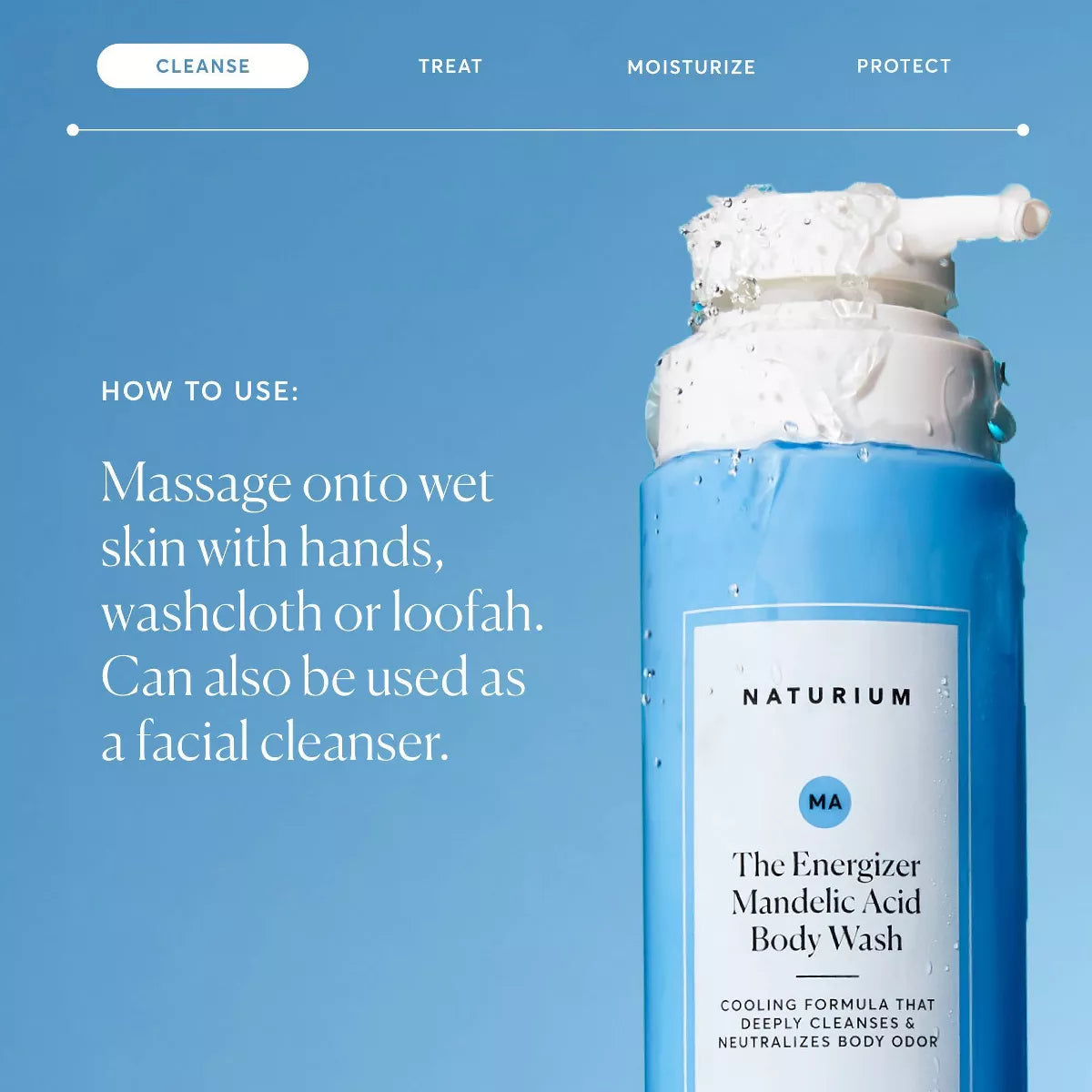 Naturium the Energizer Cooling Body Wash - 16.9 Fl Oz: Basic Cleansing, for Whole Body, Contains Alpha Hydroxy