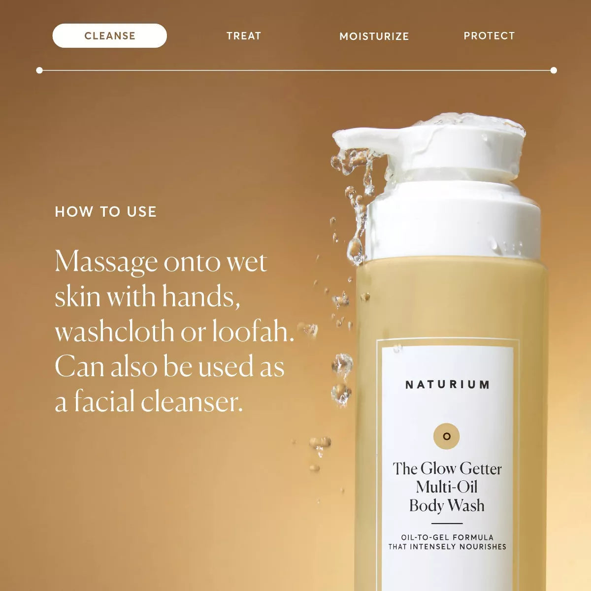 Naturium the Glow Getter Multi-Oil Hydrating Body Wash - 16.9 Fl Oz: Liquid Cleanser for Sensitive, Mature Skin