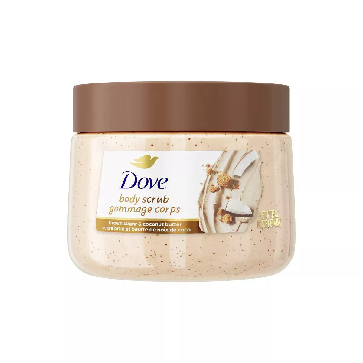 Dove Beauty Exfoliating Body Scrub - Brown Sugar & Coconut Butter - 15Oz: Sulfate-Free, Whole Body, Vegan