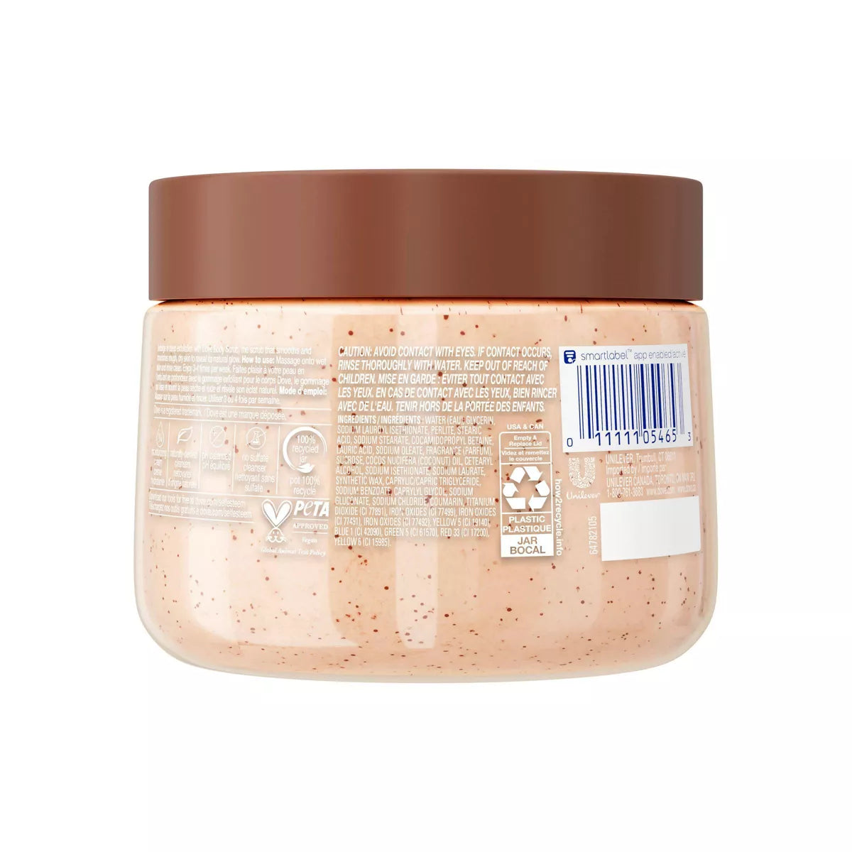 Dove Beauty Exfoliating Body Scrub - Brown Sugar & Coconut Butter - 15Oz: Sulfate-Free, Whole Body, Vegan
