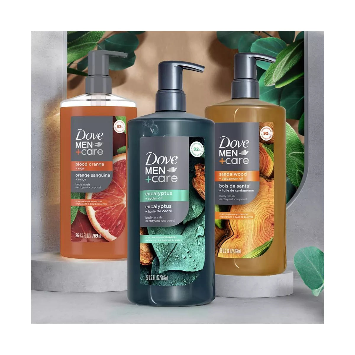 Dove Men+Care Plant-Based Body Wash & Bar Soap Collection