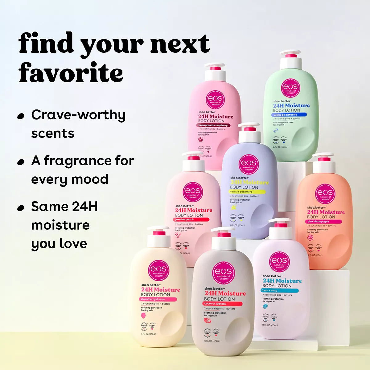 Eos Shea Better 24H Moisture Body Lotion - Strawberry Dream - 16Oz: Whole Body, Bottle, Normal Skin