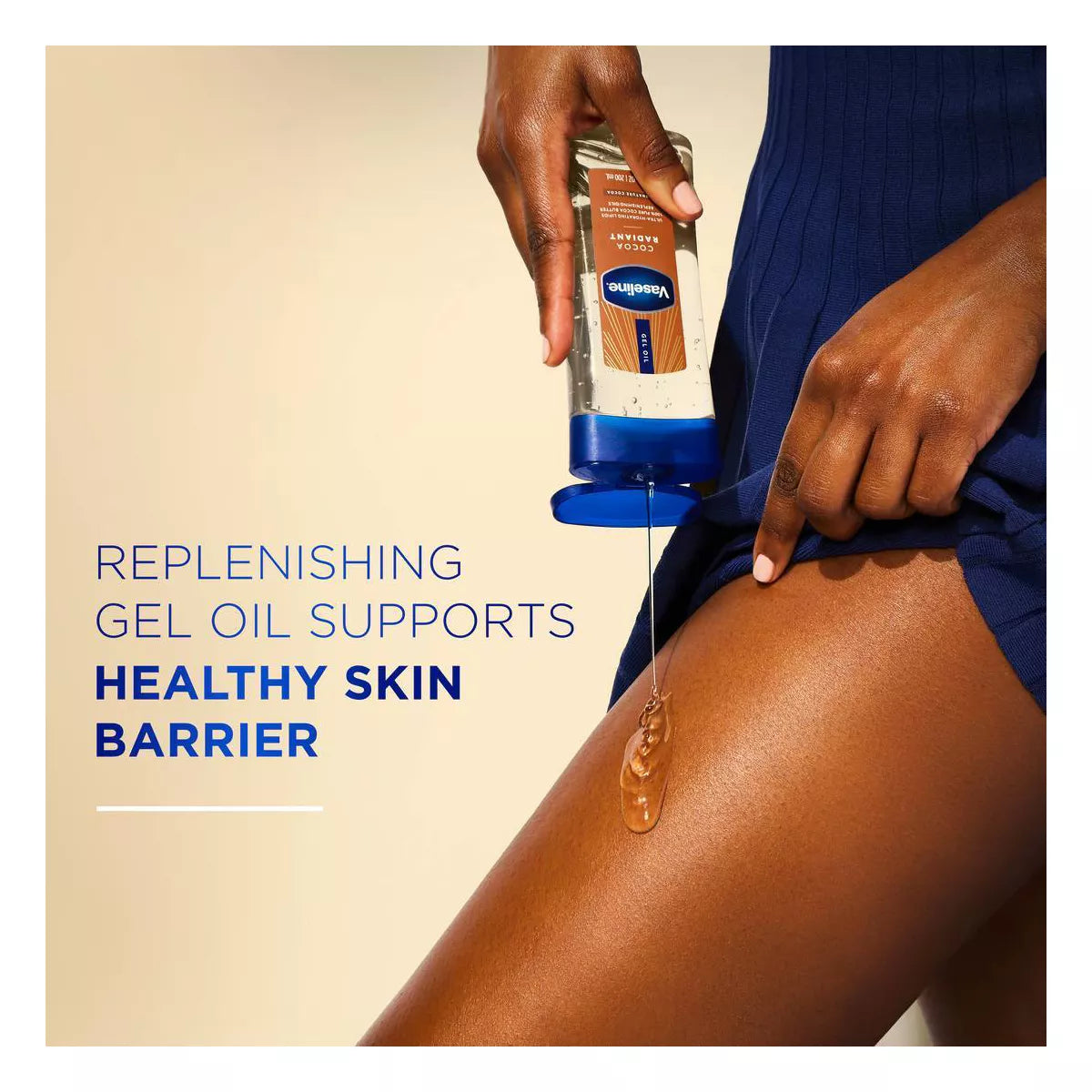 Vaseline Intensive Care Cocoa Radiant Body Gel Oil for Glowing Skin - Scented - 6.8 Fl Oz: Aluminum-Free, Dye-Free, Paraben-Free, Sulfate-Free