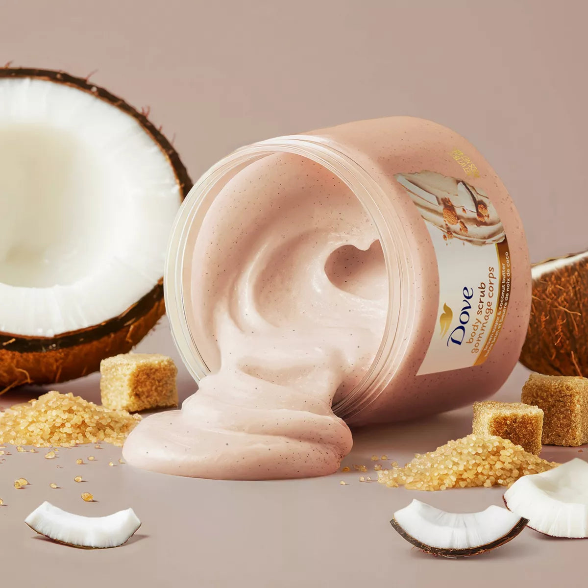 Dove Beauty Exfoliating Body Scrub - Brown Sugar & Coconut Butter - 15Oz: Sulfate-Free, Whole Body, Vegan